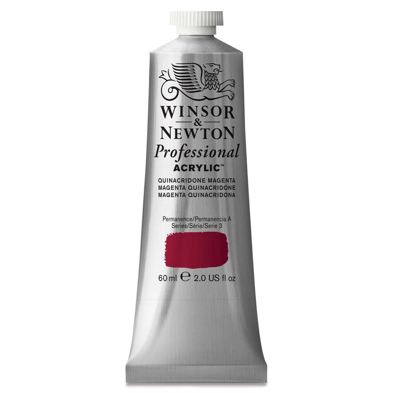 Winsor & Newton Professional Acrylics - Quinacridone Magenta, 60 ml tube